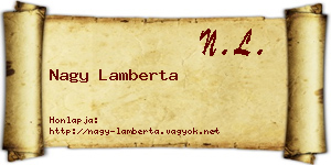 Nagy Lamberta névjegykártya